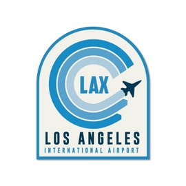 Sticker Pack Los Angeles Airport Blue Flight L
