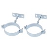 2 Pcs 3 Inch Adjustable Pipe Bracket, Heavy Duty Galvanized