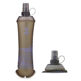 UTOBEST 500ml Soft Flask, 1 Pack Flexible TPU Hydration Water Bottle, Collapsible with 28mm Caliber for Running, Hiking, Cycling, Climbing, and Marathon Purple