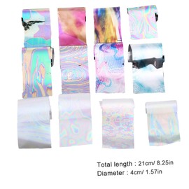 Healeved 24pcs Sky Nail Art Stickers Nail Decals for Girls Women Sticker Easy DIY Manicure Decorations Random Color