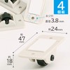 Astro Mini Caster Set of 4, Light Gray, Wheels Black,