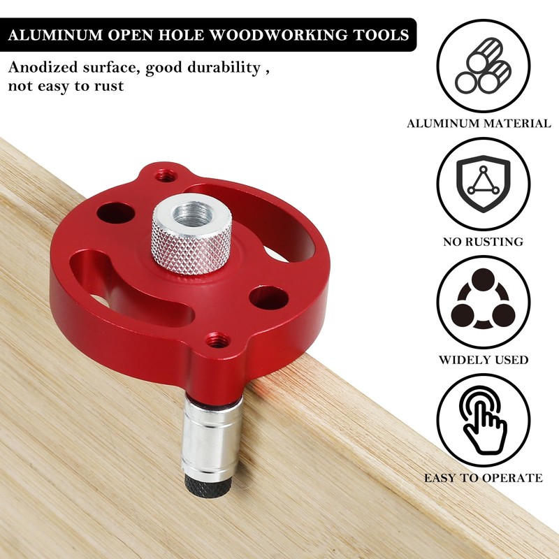 Woodworking Center Finder Kit Vertical Self Centering Dowel Jig Kit