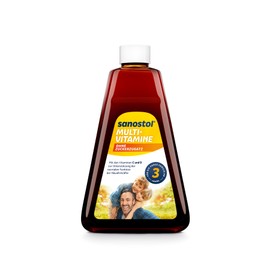 Sanostol Multi-vitamins without added sugar: for children over 3 years and adults - supports the normal functioning of the immune system with vitamin C and D - delicious & no added sugar, 230 ml