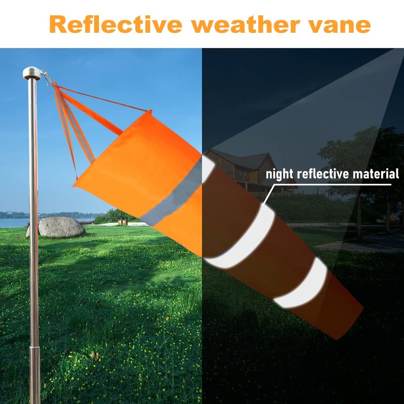 39 Inch/100cm Windsock, Airport Windsocks Outdoor Durable, Rip-Stop Windsocks Measurement