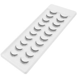 Ipetboom 10pairs Fake Lashes Pack Individual Natural False Eyelashes for Asian Lashes