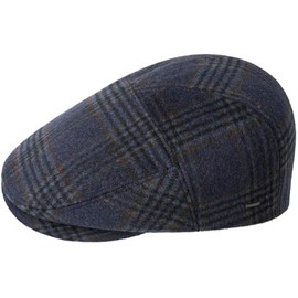 Bailey 1922 Ormond Ivy Cap Flat Cap Navy Plaid XXL