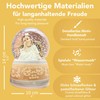 Snow globe Christmas angel white gold dreamy | base with