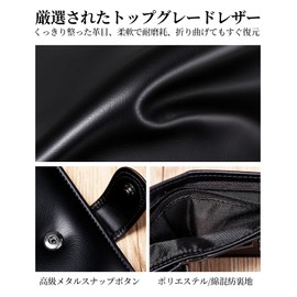 IAWINI Men's Bi-Fold Wallet, Genuine Leather, Large Capacity, Popular, Brand, Easy to Use, Box-Shaped Coin Purse, Thin, Made by Top Artisans, Men's Wallet, Gift Box, Present, Father's Day, Money