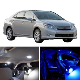 Xotic Tech 6pcs 8000K Blue LED Interior Light Bulbs Package Kit Compatible with Lexus HS250h 2010-2012 (Map, Dome, Side Door, Trunk Cargo Lights)