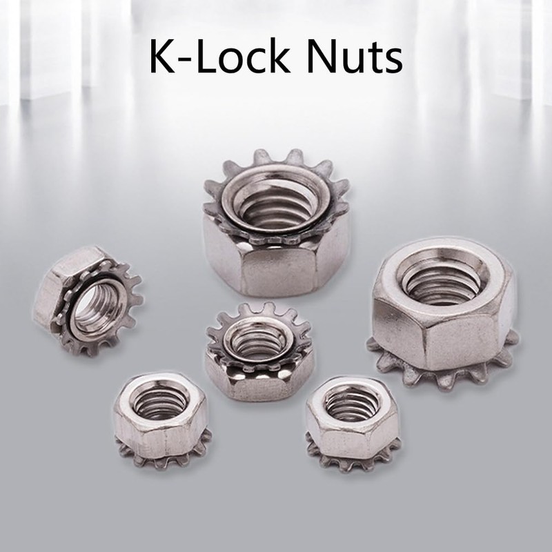(100pcs M3) Kep Hex Head Lock Nuts Set, Carbon Steel
