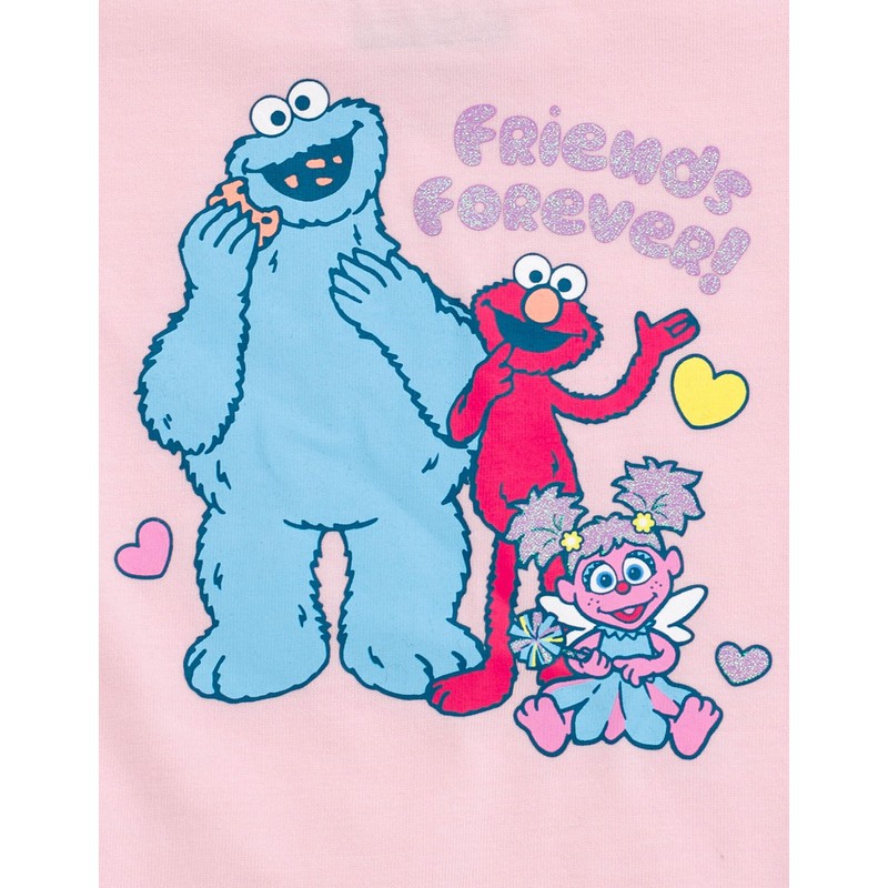 Sesame Street Little Girls Tank Top and Satin Skirt Outfit