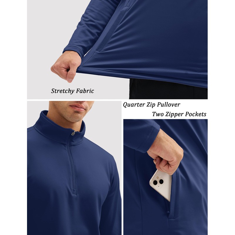 MAGCOMSEN 1/4 Zip Pullover Mens Quarter Zip Golf Jacket Fleece