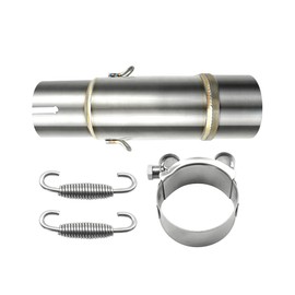 Motorcycle Exhaust Mid Pipe with Clamps,Exhaust Muffler Adapter Connect Pipe Compatible with Kawasaki EX250 EX300 Z250 Z300,Ninja 250 Ninja 300 2018-2022 Ninja 650 2018-2022 Ninja 400 Z400 2017-2022