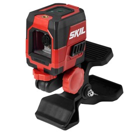 SKIL 65ft. Green Self-leveling Cross Line Laser Level with Horizontal and Vertical Lines, Rechargeable Lithium Battery with USB Charging Port, Clamp & Carry Bag Included - LL9324G-01