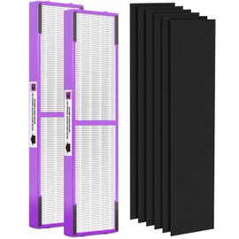 Horserdy FLT5250PT True HEPA Replacement Filter C Pet, Compatible with Germ-Guardian AC5250PT, AC5000E, AC5300B, AC5350W, AC5350B, CDAP5500 Air Purifiers, 2 HEPA Filter and 6 Pre-Filters