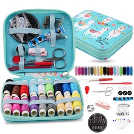Knitting Needles,Compact Sewing Organizer, DIY Sewing Essentials Alpaca Pattern Sewing Kit Portable Home Travel Sewing Supplies Accessories Set for Beginners