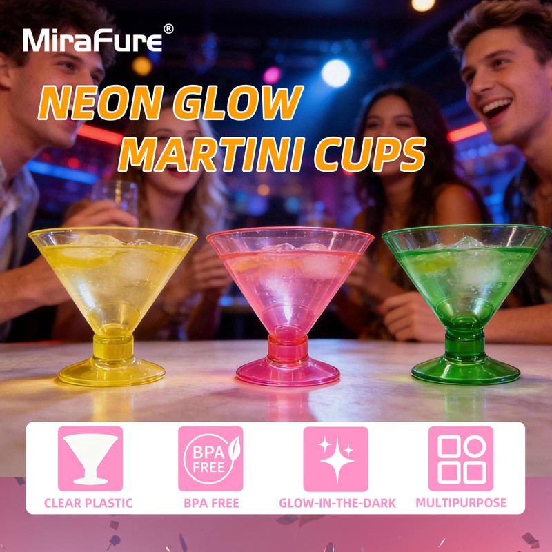 Neon Glow Party Supplies Glow in the Dark Disposable Plastic
