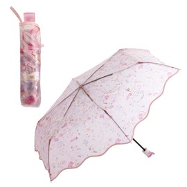 Wpc. PT-0070-002 Vinyl Umbrella, Mini Pink, Folding Umbrella, Ribs, 21.3 inches (54 cm), Women's, Stylish, Cute, Terrazzo Pattern, Handle, Clear, Glitter, Nanami Cut, Commuting to Work, School, Korea