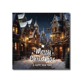 Papa Prints® 24 Traditional Christmas Cards packs with Envelope Snowy Christmas Cards (145 x 150 mm) London Christmas Card Xmas Cards Packs