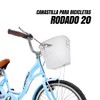ALTREGO Canastilla Canastilla para Bicicleta R20 Incluye Soportes Blanca
