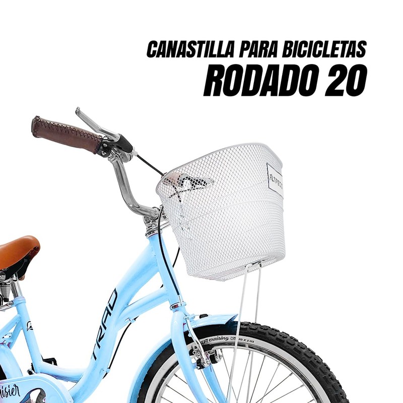 ALTREGO Canastilla Canastilla para Bicicleta R20 Incluye Soportes Blanca
