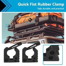 2pcs Quick Fist Clamps Car Rubber Clamp Bases Adapter 25-45mm Shovel Axe Retainer Fixing Holder