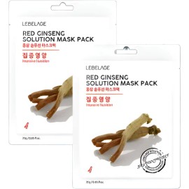 Mascarillas Coreanas Para Antioxidante De Ginseng Rojo (5pz) Todo Tipo De Piel