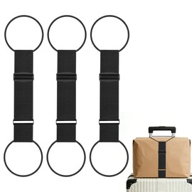3PCS Luggage Straps,Adjustable Luggage Connector Straps with Heavy-Duty Elastic Belt to Connect Two Suitcases,Add a Bag Luggage Belt,Luggage Accessories for Travel for Securing Carry-On&Bag Essentials