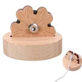 Thread Cutter For Chain Piecing In Quilting,Thread,Yarn Cutter Pendant For Sewing With Flower Shape Solid Wooden Tools For Seam Craft Projects