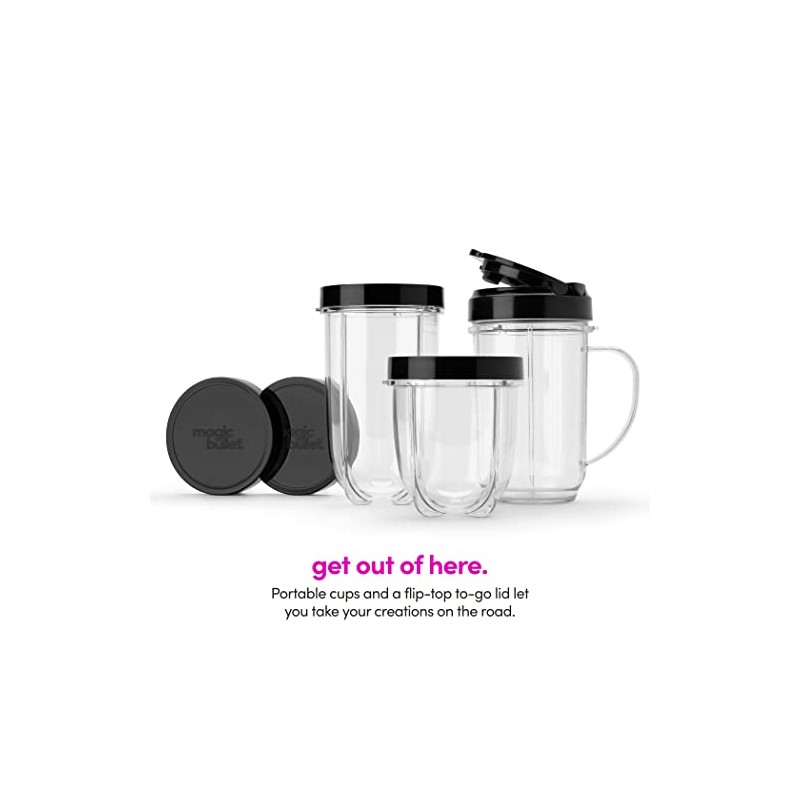 Magic Bullet Blender, Small, Silver, 11 Piece Set
