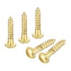uxcell Wood Screws M2 x 10mm Slotted Round Head Brass