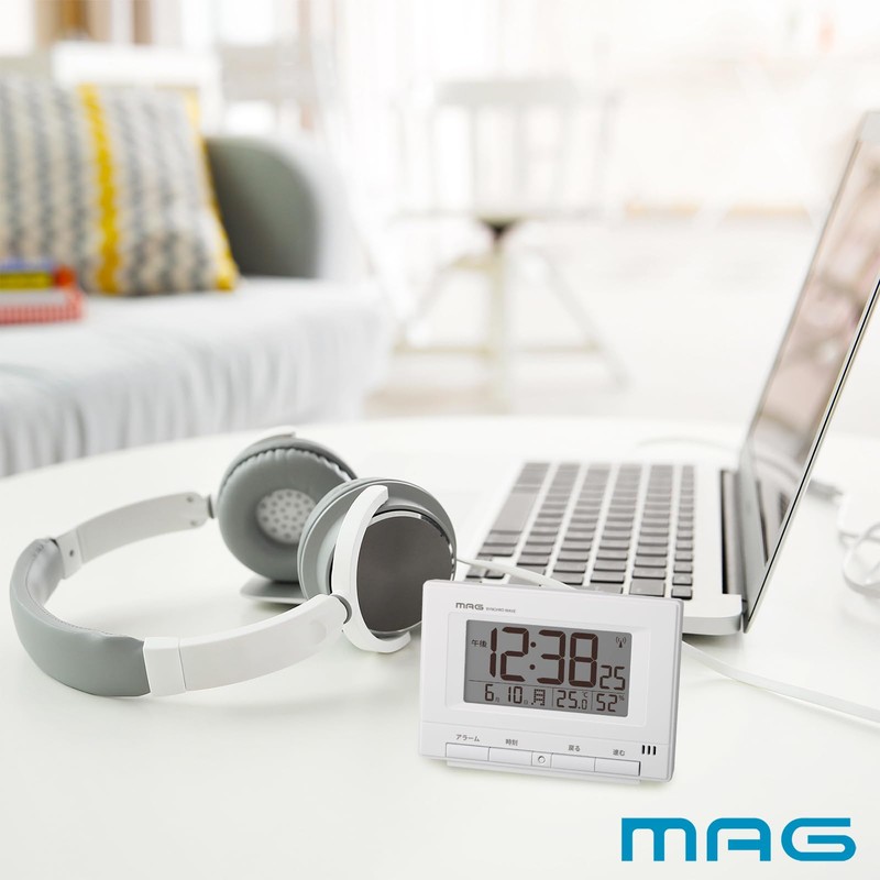 MAG T-790A WH-Z Noah Precision Alarm Clock Digital Radio Clock