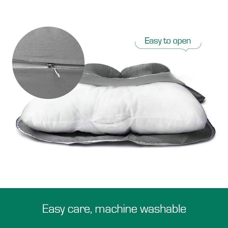 Australian Made Pregnancy/Maternity/Nursing Pillow Body Feeding Support Pillowcase (Grey Pillowcase