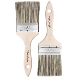 Bates- Double Thick Chip Paint Brush, 3 Inch, 2 Pack, Wooden Handle, Flat Paint Brushes for Walls and Trim, Synthetic Bristles