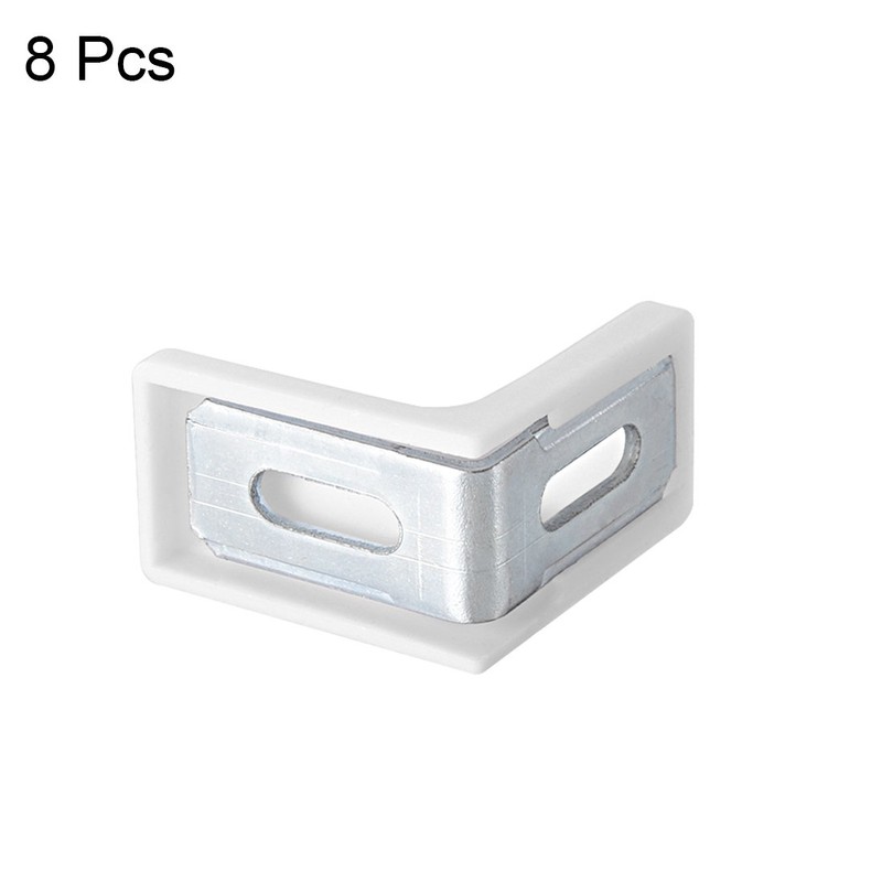 sourcing map 29mmx29mmx18mm Metal Plastic L Shaped Angle Bracket Shelf