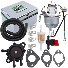 Carburetor Fuel Pump Kit for Kohler CV18S CV20S CV22S CV725 Command Engine Carb 24 853 25-S 24 853 50-S 24 853 19-S 24 053 08-S 24 053 50-S Mower with Tune-up Parts Fuel Filter Shut Off Valve