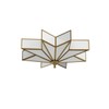 Aeyee Antique Brass Flush Mount Ceiling Light Star Shaped Ceiling
