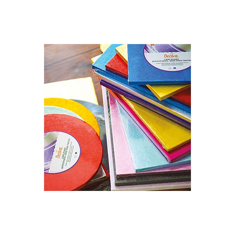 Decora Round Cakeboard, 25 x 1.2 cm, Cellulose Red, 30