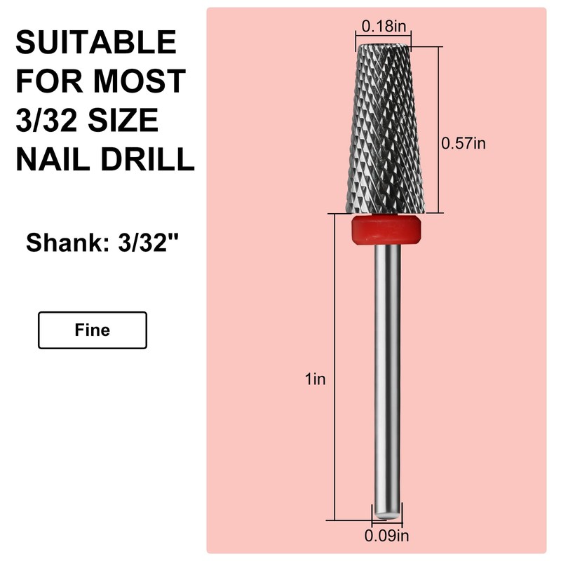 C12rtive 5-in-1 Tungsten Carbide Nail Cutter Bit, Cuticle Nail Cutter