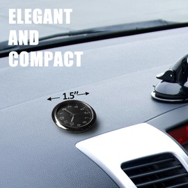 Betus Car Dashboard Clock - Stick on Dashboard or Install with Air Vent Clip - Mini Tiny Small Analog Clock Watch for Vehicle Automotive Car Truck Boat Bike Home Motorcycle