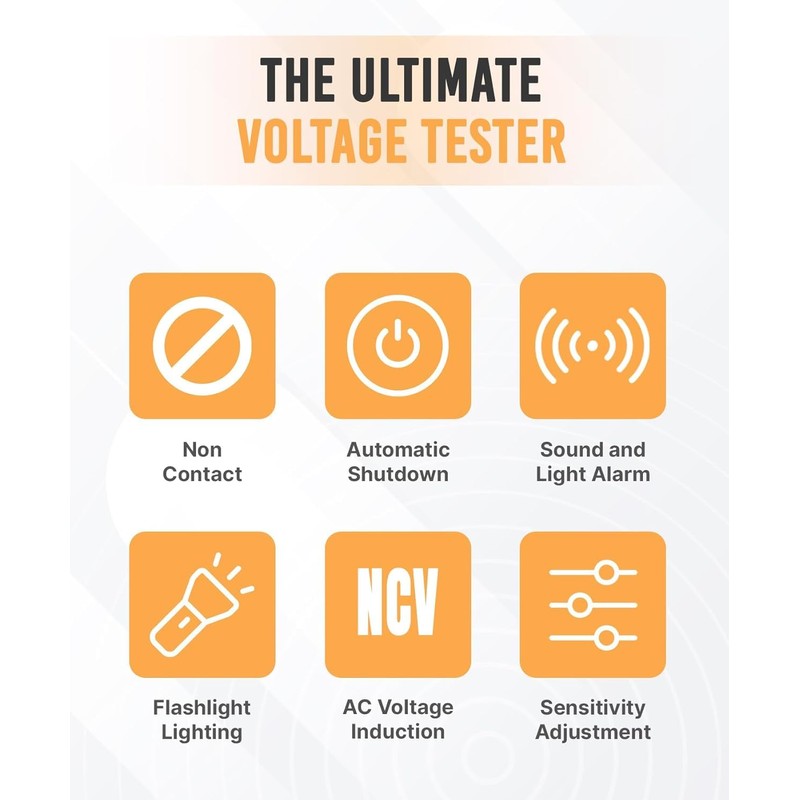 AUNEK Voltage Tester, Adjustable Sensitivity NCV Volt Stick, 12V-1000V Non
