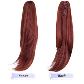 ponytail extension,20" Auburn ponytail hair extensions ponytail curly long claw hair Hair Extension Natural Looking Synthetic Hairpiece for Women