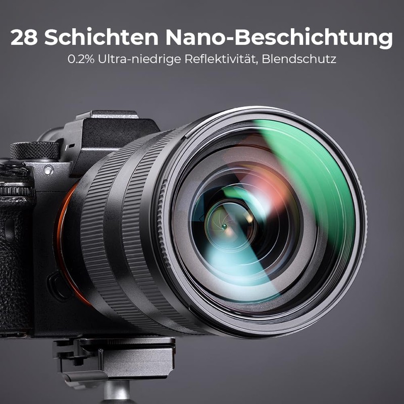 K&F Concept Nano X-Series UV Filter 58 mm Bulkhead Glass