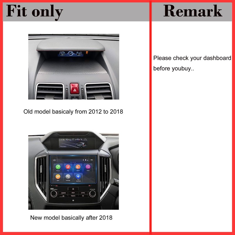 Silicone Dashboard Mats for Subaru Forester Accessories 2019-2025/ Crosstrek 2018-2025