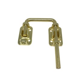 Sliding Door Loop Lock Home Security Patio Doors Latch Safety Diecast Construction Steel Bolt 2" (3 Pack, Brass Plated)