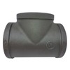 Gloxco 4" Pipe Fitting Tee, 150# Black Malleable Iron, Female
