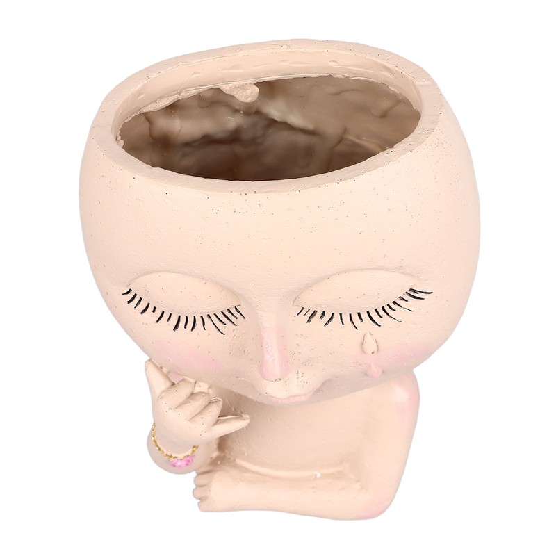 Face Planter Pots Resin Home Head Planter Face Flower Pot