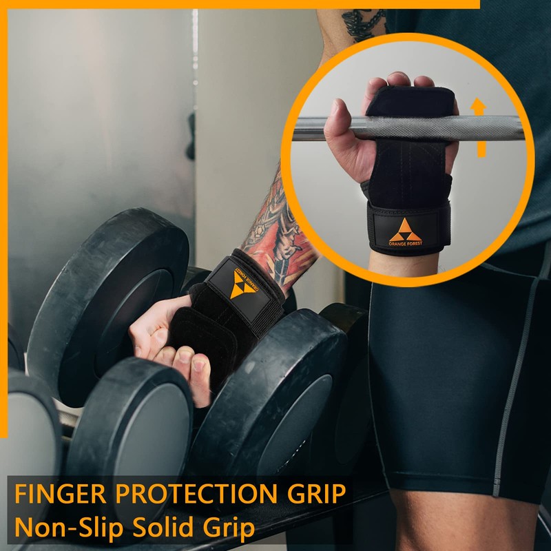 Weight Lifting Wrist Strap with Durable Double Layer Leather, Adjustable