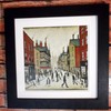 Greetingles Lowry-Style 12"/31cm Square Framed Print. Beautiful Black Ash Frame