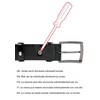 Redbridge Men's Leather Belt Patent Belt RBC Premium Black 90